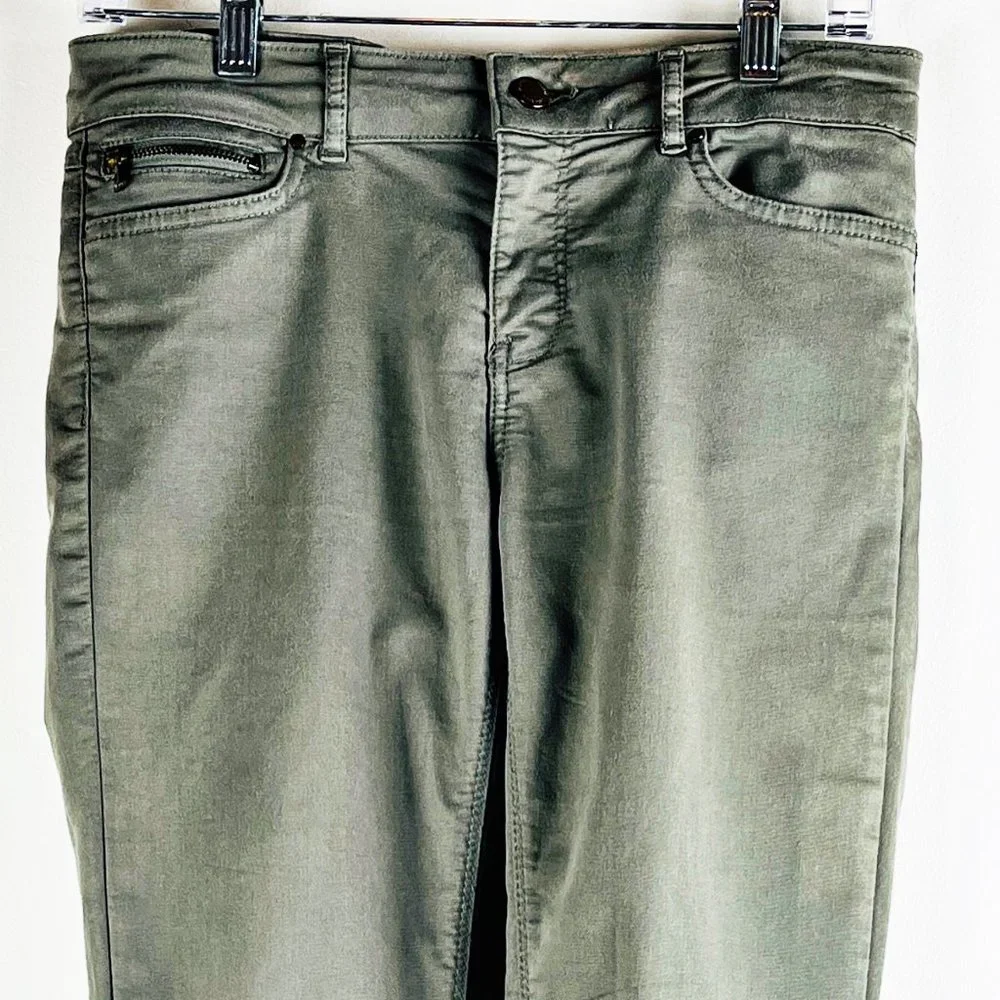 Zara Basic Skinny Olive Green Pant 38 - Picture 4 of 4